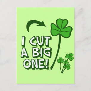 I Cut a Big Shamrock Postcard