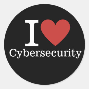 I ❤️ Cybersecurity for Students/Faculty CUSTOM Classic Round Sticker