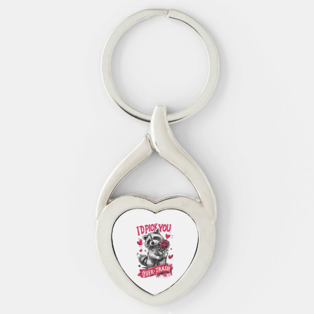 I’d pick you over trash key ring (Front)