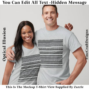 I’d Rather Be At Home Hidden Message 084BL Funny T-Shirt