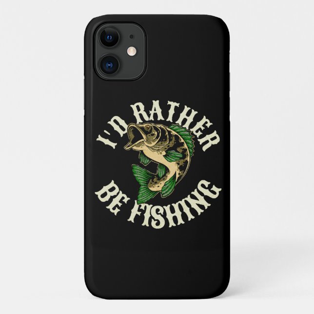 I d Rather Be Fishing Funny Case-Mate iPhone Case (Back)