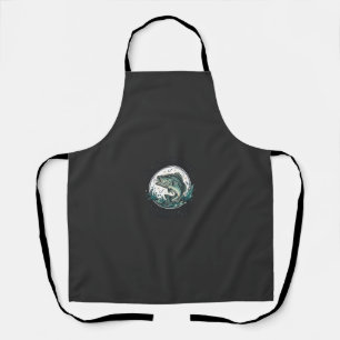 I’d Rather Be Fishing Vintage Bass Fisherman T-Shi Apron