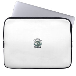 I’d Rather Be Fishing Vintage Bass Fisherman T-Shi Laptop Sleeve