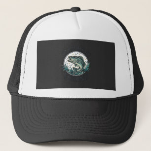 I’d Rather Be Fishing Vintage Bass Fisherman T-Shi Trucker Hat