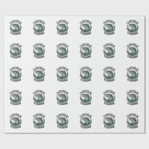 I’d Rather Be Fishing Vintage Bass Fisherman T-Shi Wrapping Paper