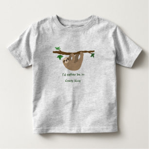 I’d rather be in Costa Rica, personalised Toddler T-Shirt