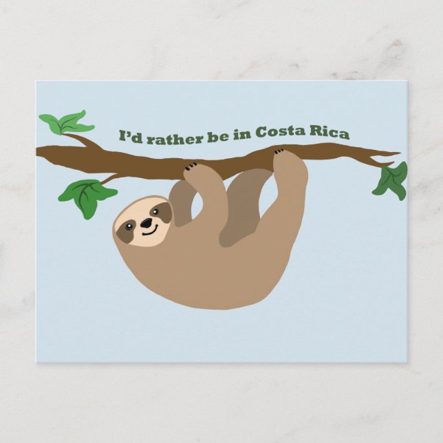 I’d rather be in Costa Rica Postcard (Front)