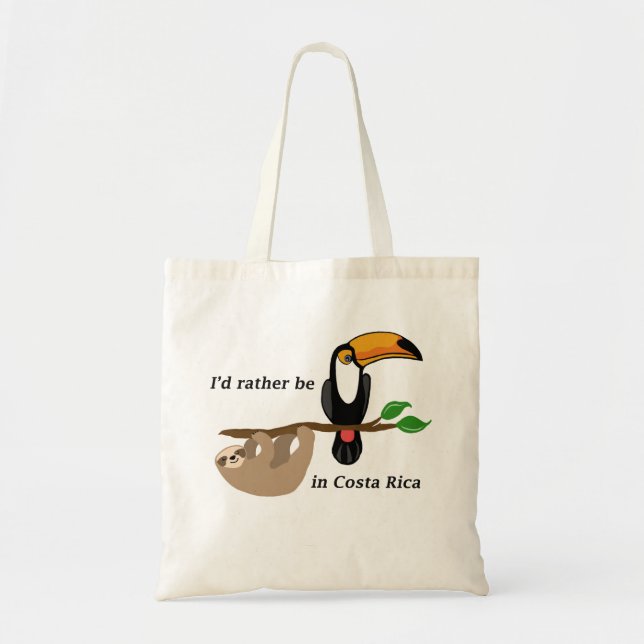 I’d rather be in Costa Rica, toucan Tote Bag (Front)