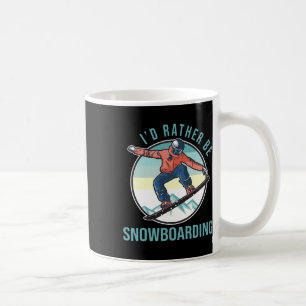 I’d Rather Be Snowboarding Retro Ski Goggles Winte Coffee Mug