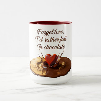 “I’d rather fall in chocolate” Humorous mug