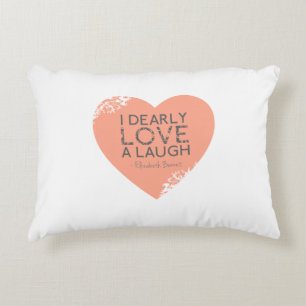 I Dearly Love A Laugh - Jane Austen Quote Decorative Cushion