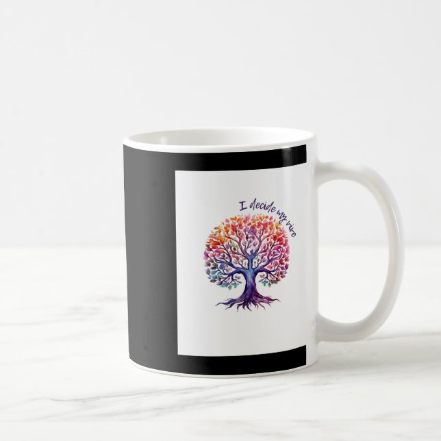 I Decide My Vibe Sticker  Coffee Mug (Right)