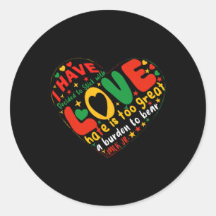 I Decided Stick Love Black Power Black History Mon Classic Round Sticker