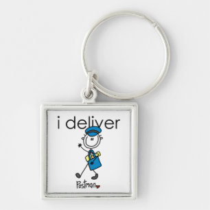 I Deliver Mail Carrier Key Ring