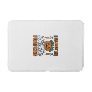 I Deliver The Little Pumpkins Halloween Nurse Shir Bath Mat