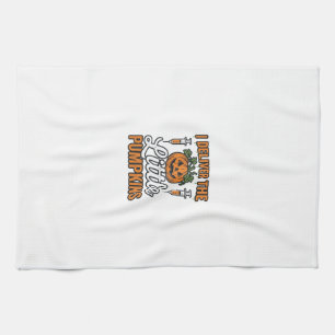 I Deliver The Little Pumpkins Halloween Nurse Shir Tea Towel