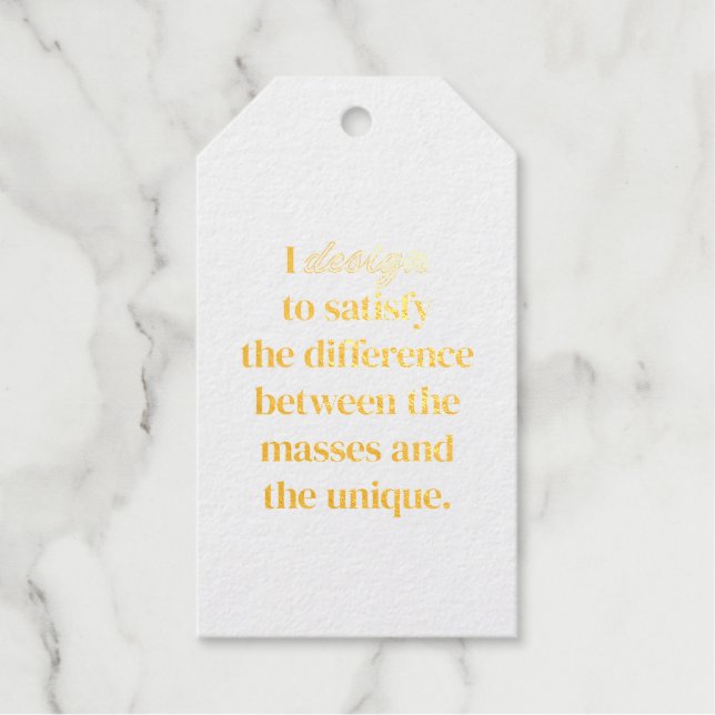 I Design Foil Gift Tag (Front)