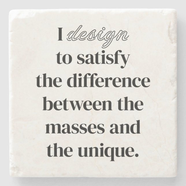 I Design Stone Coaster (Front)