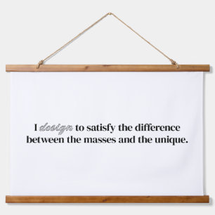 I Design Wood Topped Wall Tapestry