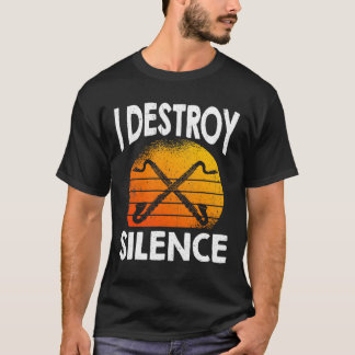 I Destroy Silence Bass Clarinetist T-Shirt