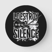 I Destroy Silence Bass Player Funny Guitar Music E