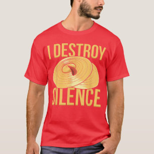 I Destroy Silence Percussion and Cymbal Music retr T-Shirt