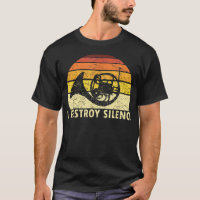 I Destroy Silence Retro French Horn Player Funny H