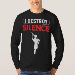 I Destroy Silence Scotland Pride Bagpiper Bagpipe  T-Shirt