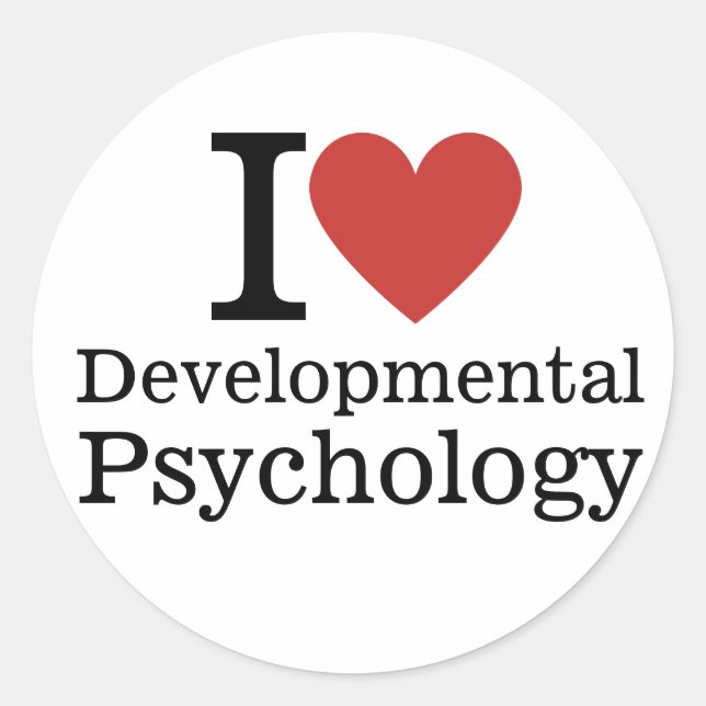  I ❤️ Developmental Psychology Students/Faculty Classic Round Sticker (Front)