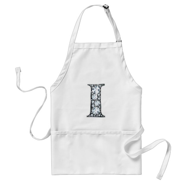"I" Diamond Bling Apron (Front)