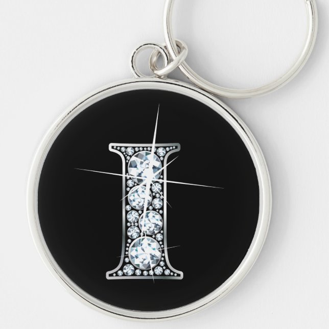 "I" Diamond Bling Keychain (Front)