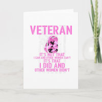 I Did And Other Women Didn't USA Veteran Female