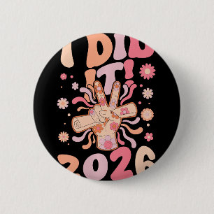 I Did It 2026 Graduate Graduation Cap Diploma Groo 6 Cm Round Badge