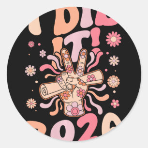 I Did It 2026 Graduate Graduation Cap Diploma Groo Classic Round Sticker