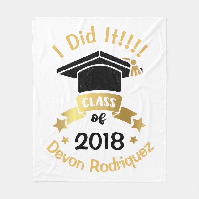 I Did It Class of 2018 Change the Year Blanket (Front)