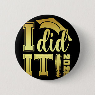 I Did It Graduation 2026 Graduate Cl Of 2026 Senio 6 Cm Round Badge