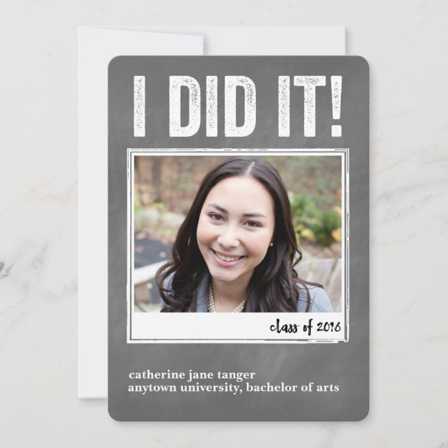I Did It! Graduation Announcement (Front)