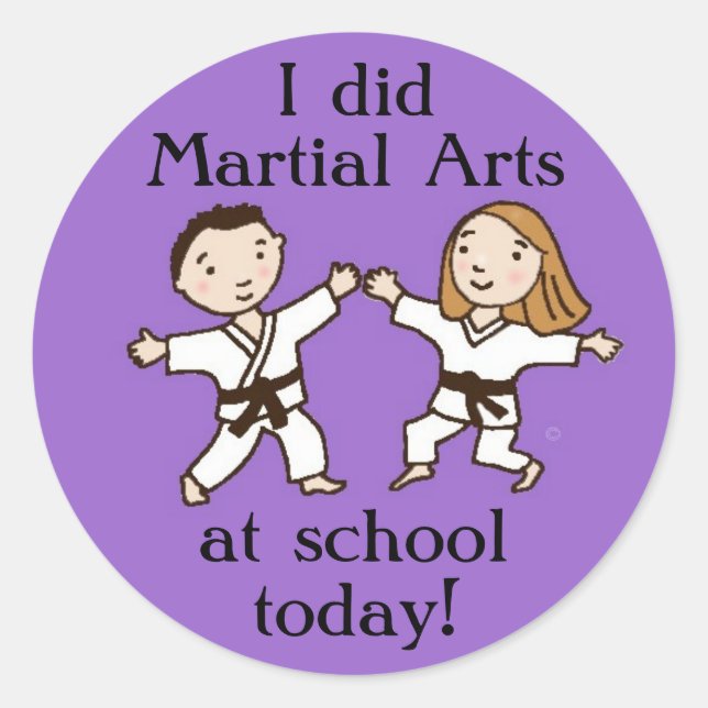 I did Martial Arts at School Today stickers (Front)
