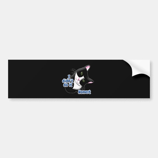 I didn't do it Cat Bumper Sticker (Front)
