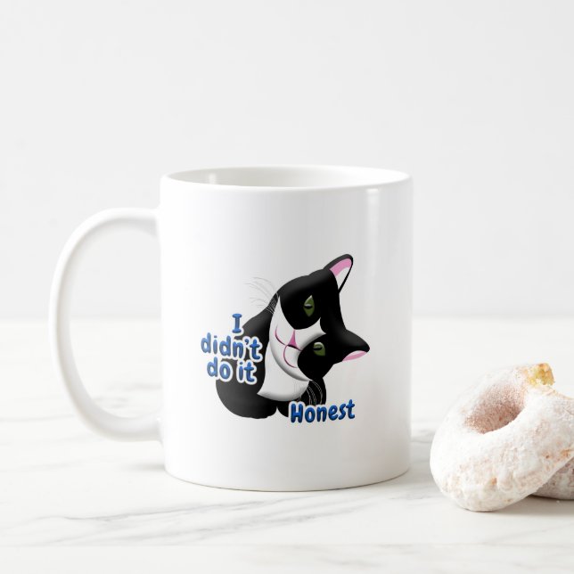 I didn't do it Cat Coffee Mug (With Donut)