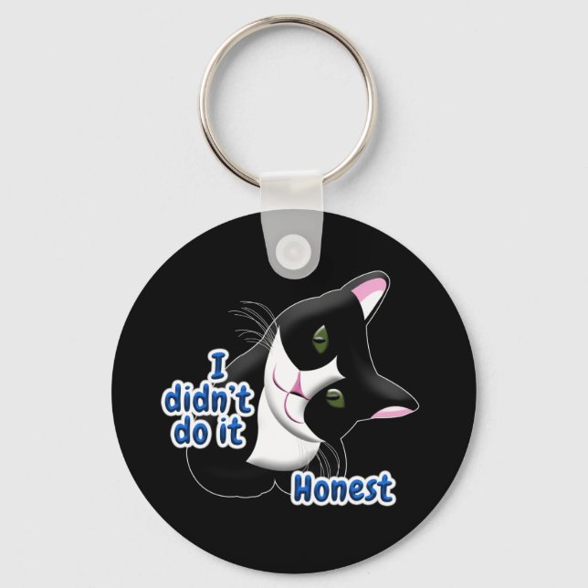 I didn't do it Cat Key Ring (Front)