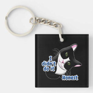 I didn't do it Cat Key Ring