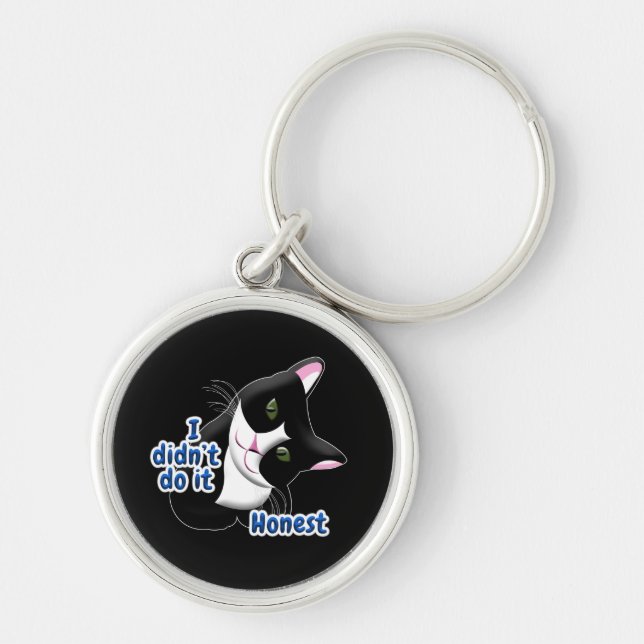 I didn't do it Cat Key Ring (Front)