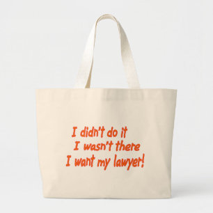 I didn't do it.... large tote bag