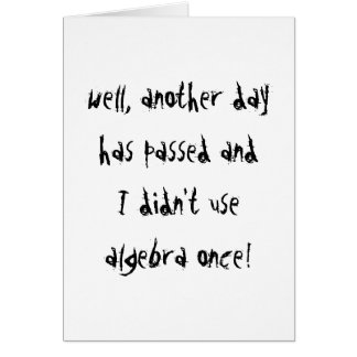 I Didn't Use Algebra