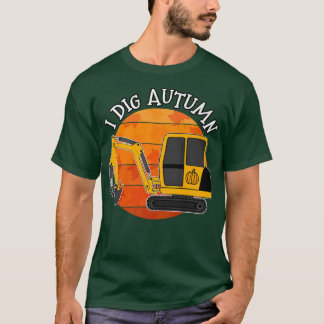 I Dig Autumn, Digger Fall Thanksgiving Pumpkin T-Shirt