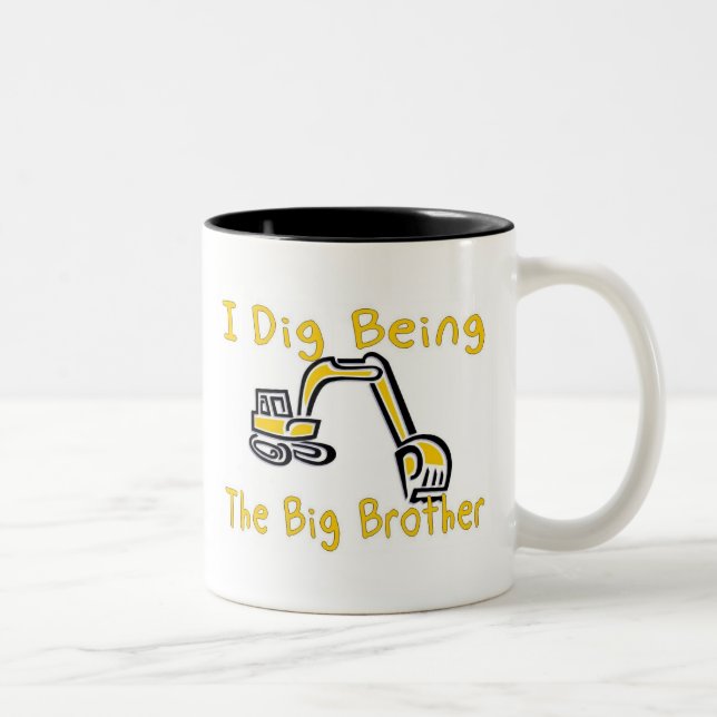 i dig big brother Two-Tone coffee mug (Right)