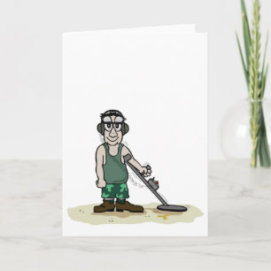 I Dig Booty Metal Detecting Guy Card
