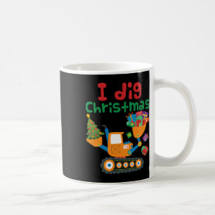 I Dig Christmas Excavator Construction Boys Toddle Coffee Mug