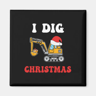 I Dig Christmas Excavator Xmas Pjs Toddler Boys Ki Magnet